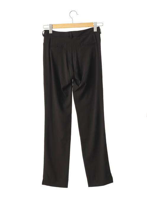 Pantalon droit fermeture zippée sous rabat boutonné taille normale noir PAUL BRIAL femme