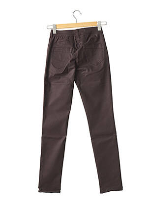 Pantalon droit fermeture zippée sous rabat boutonné taille normale violet PAUL BRIAL femme