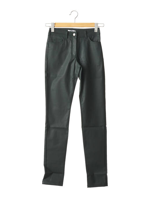Pantalon droit fermeture zippée sous rabat boutonné taille normale vert PAUL BRIAL femme