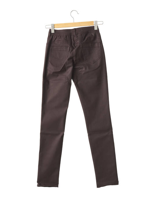 Pantalon droit fermeture zippée sous rabat boutonné taille normale violet PAUL BRIAL femme