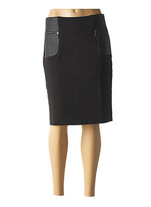 Jupe mi-longue stretch noir PAUL BRIAL femme