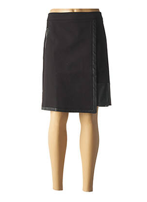 Jupe mi-longue fermeture zip latéral noir PAUL BRIAL femme