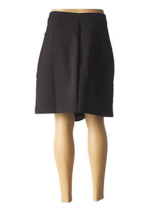 Jupe mi-longue fermeture zip latéral noir PAUL BRIAL femme