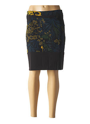 Jupe mi-longue coupe droite noir PAUL BRIAL femme