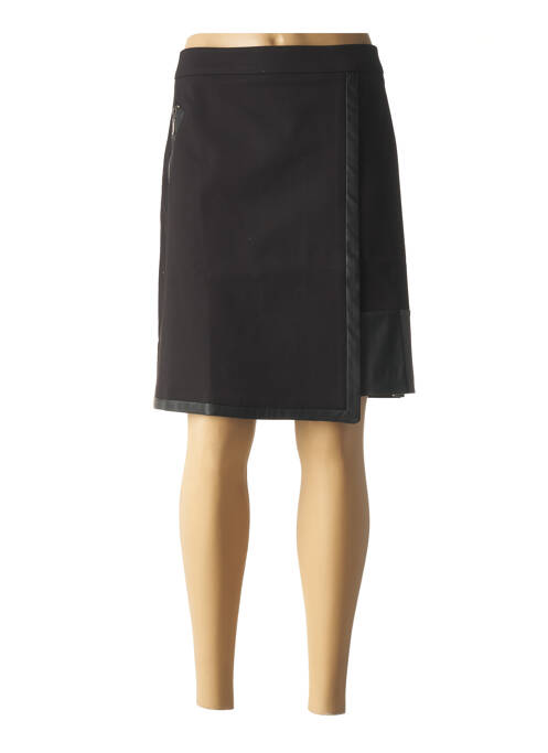 Jupe mi-longue fermeture zip latéral noir PAUL BRIAL femme