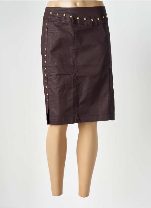 Jupe mi-longue marron PAUL BRIAL femme