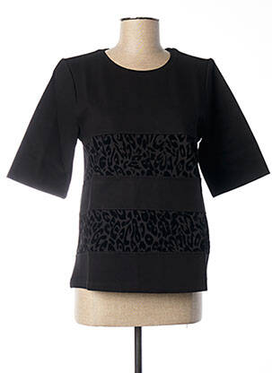 Top manches courtes manches courtes noir PAUL BRIAL femme
