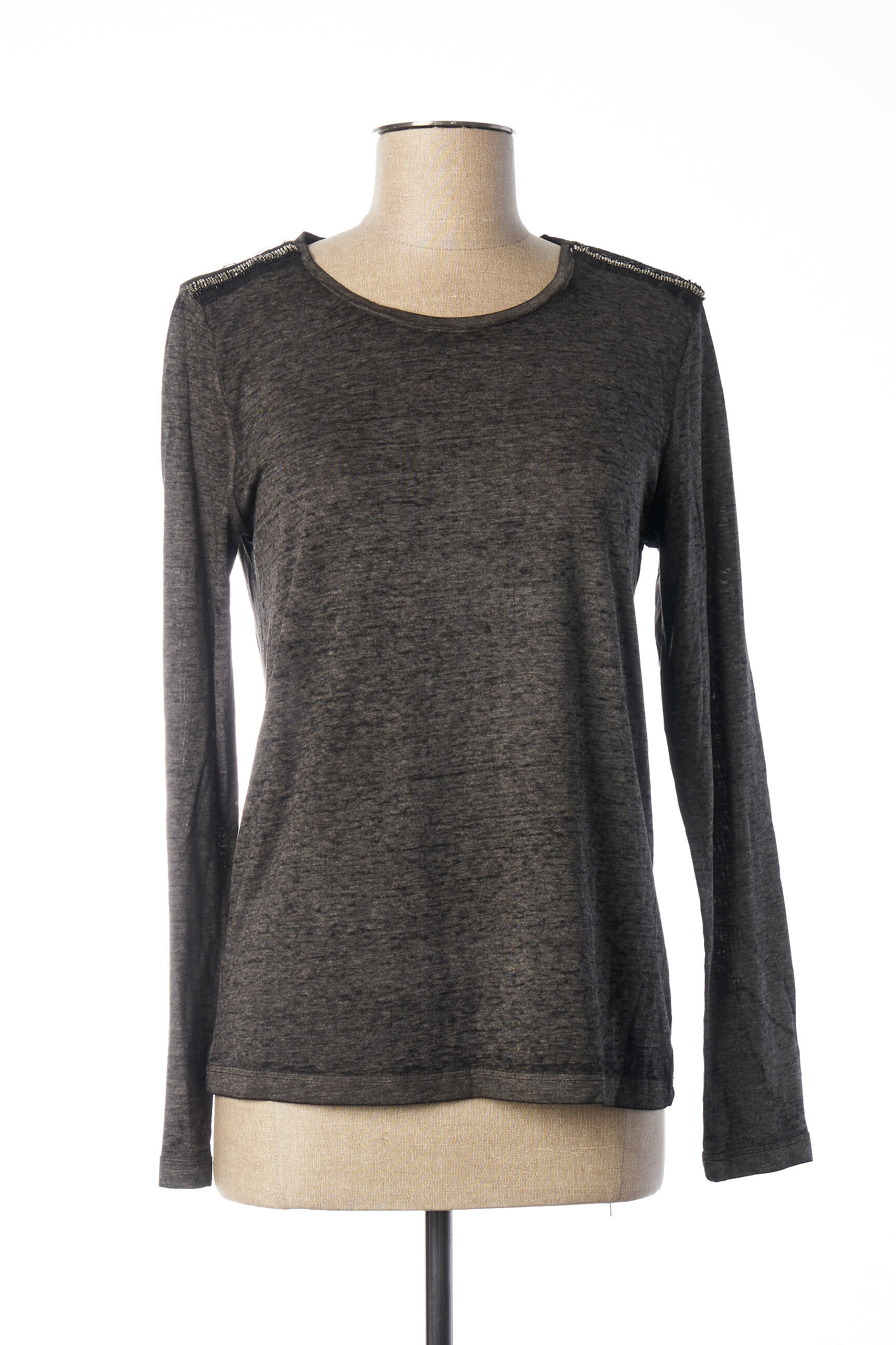 T-shirt manches longues manches longues gris PAUL BRIAL femme