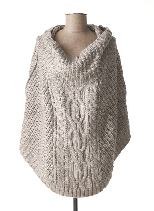 Poncho gris PAUL BRIAL pour femme
