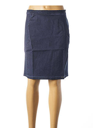 Jupe mi-longue stretch bleu MALOKA femme