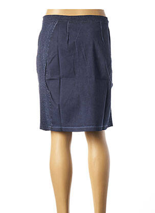 Jupe mi-longue stretch bleu MALOKA femme