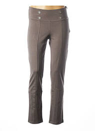 Pantalon droit stretch gris MALOKA femme