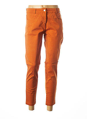 Pantalon droit orange MALOKA pour femme