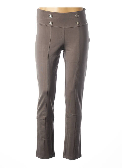Pantalon droit gris MALOKA pour femme