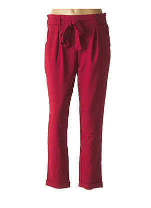 Pantalon 7/8 rouge EMMA ELLA pour femme