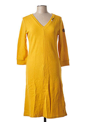 Robe mi-longue manches 3/4 manches 3/4 jaune RAGWEAR femme