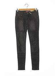 Jeans skinny tissage brut taille basse noir FREEMAN T.PORTER femme