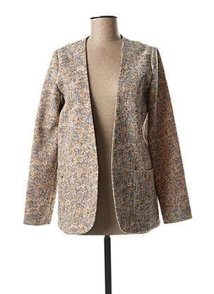 Veste chic col v beige ROSEANNA femme