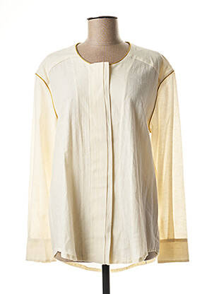 Chemisier coupe cintrée manches longues beige ROSEANNA femme