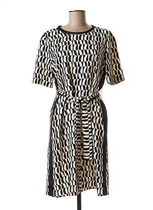 Robe mi-longue tissage crêpe noir MARELLA femme