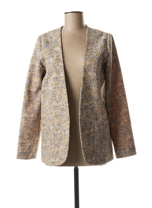 Veste chic col v beige ROSEANNA femme