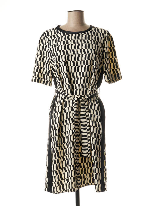 Robe mi-longue tissage crêpe noir MARELLA femme