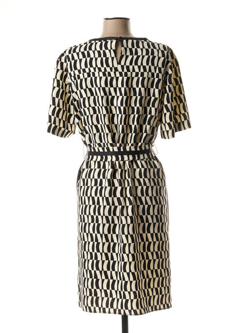 Robe mi-longue tissage crêpe noir MARELLA femme
