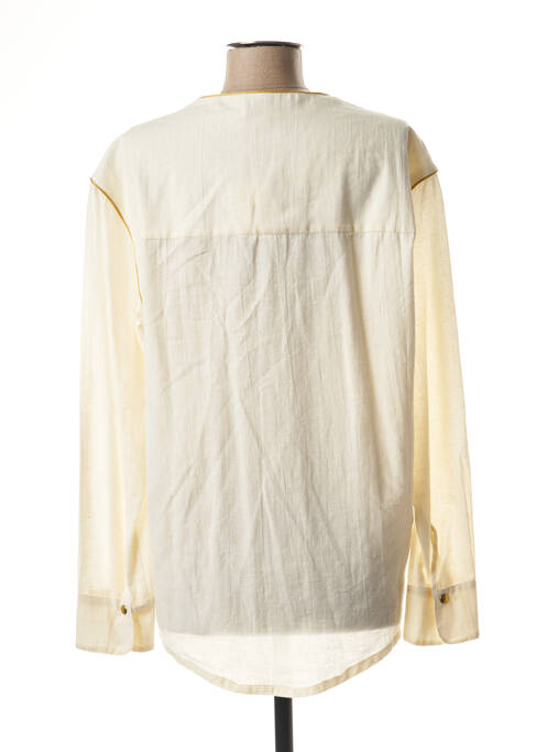 Chemisier coupe cintrée manches longues beige ROSE ANNA femme