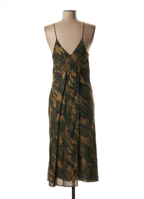 Robe mi-longue vert LAURENCE DOLIGE femme