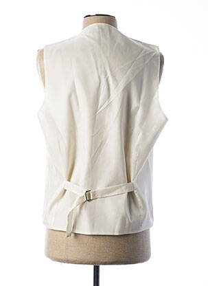 Gilet sans manche bi-matiére beige TOUCHE FINALE homme