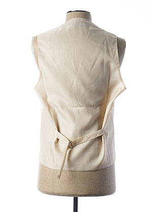 Gilet sans manche effet matière satinée jaune TOUCHE FINALE homme