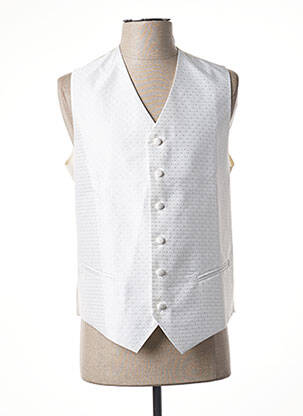 Gilet sans manche effet matière satinée beige TOUCHE FINALE homme