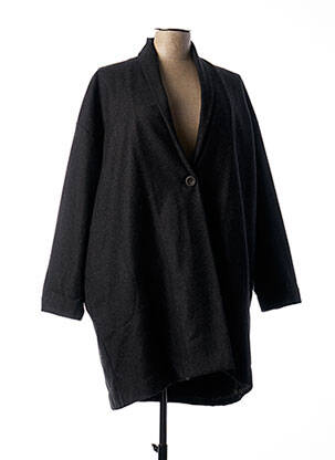 Manteau long noir ATELIERS FRANÇAIS DE CONFECTION pour femme