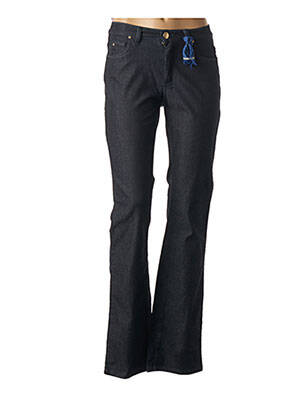 Pantalon droit taille haute taille haute bleu TRUSSARDI JEANS femme