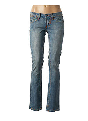 Jeans coupe slim broderie rivets taille basse bleu ED HARDY femme
