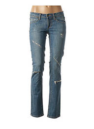Jeans coupe slim broderie rivets taille normale bleu ED HARDY femme