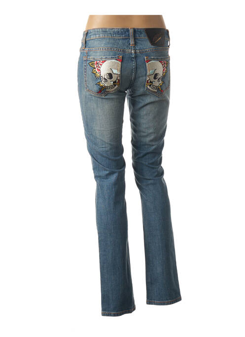 Jeans coupe slim bleu ED HARDY pour femme