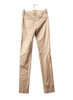 Pantalon droit fermeture zippée sous rabat boutonné taille basse beige FAITH CONNEXIONS femme