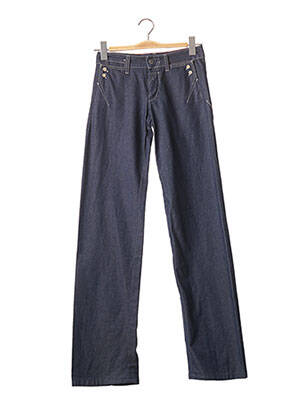 Pantalon droit stretch taille basse bleu MARITHE & FRANCOIS GIRBAUD femme