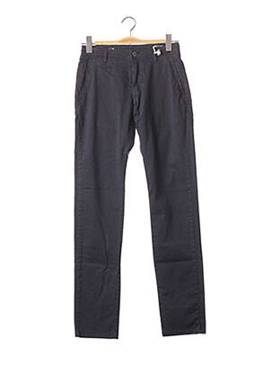 Pantalon chino tissage popeline taille normale bleu BIAGGIO homme