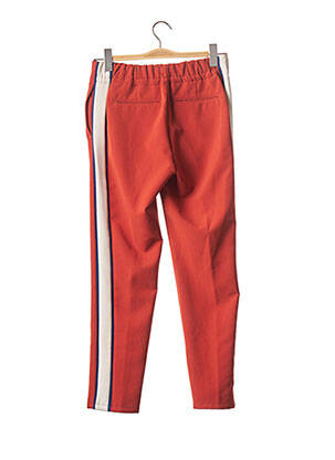 Pantalon droit tissage crêpe orange CLOSED femme