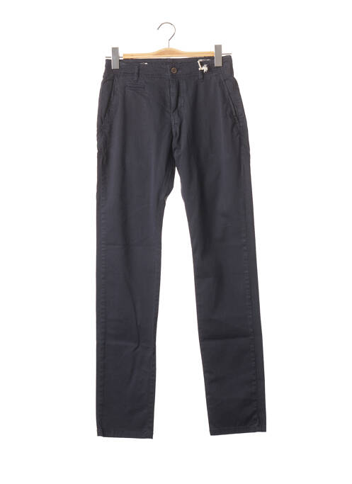 Pantalon chino tissage popeline taille normale bleu BIAGGIO homme