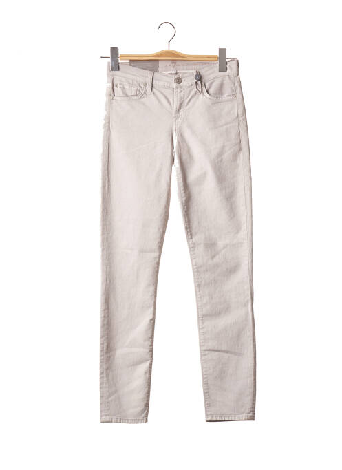 Jeans skinny stretch taille basse gris 7 FOR ALL MANKIND femme