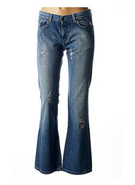 Jeans bootcut sélection denim taille basse bleu purple and pink femme