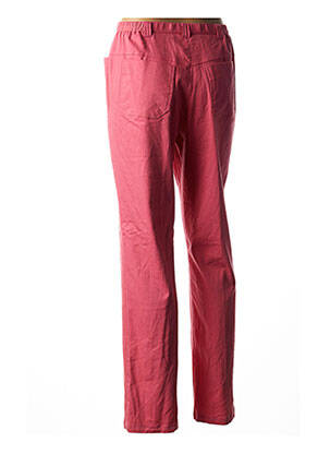 Pantalon droit tissage popeline rose FRANCOISE F femme