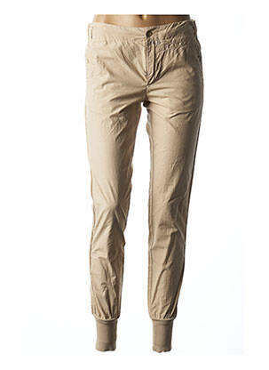 Pantalon droit tissage popeline taille normale beige CLOSED femme