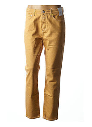 Pantalon slim broderie rivets taille haute jaune CLOSED femme