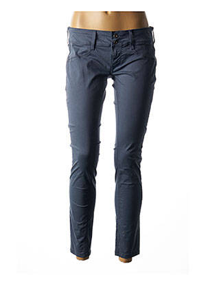 Pantalon 7/8 stretch taille basse bleu MELTIN'POT femme