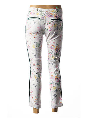 Pantalon 7/8 stretch taille basse blanc BARB'ONE femme