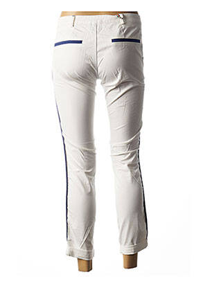 Pantalon 7/8 stretch taille basse blanc BARB'ONE femme